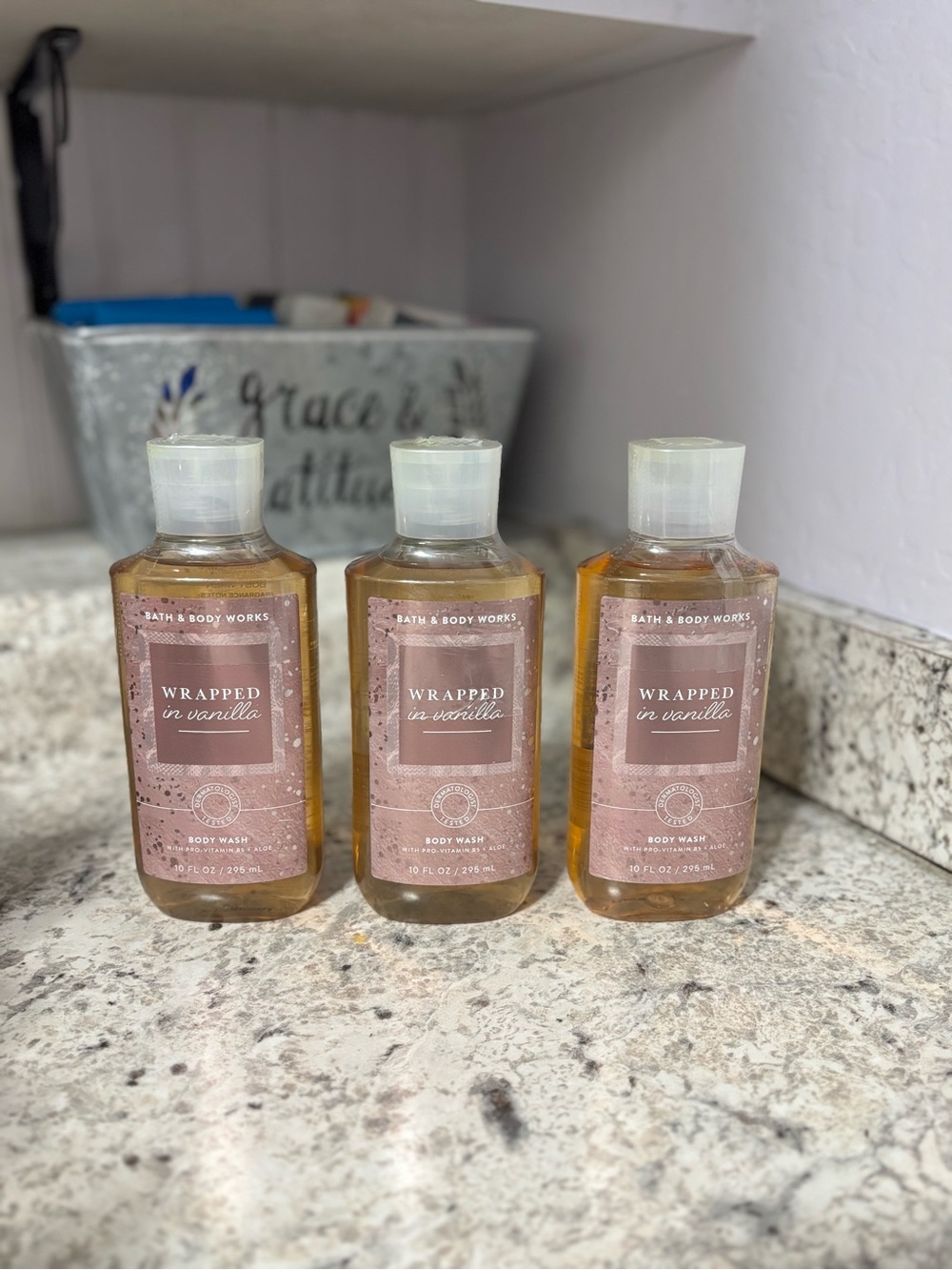 3 Bath & Body Works Wrapped in Vanilla Body Wash  NIP